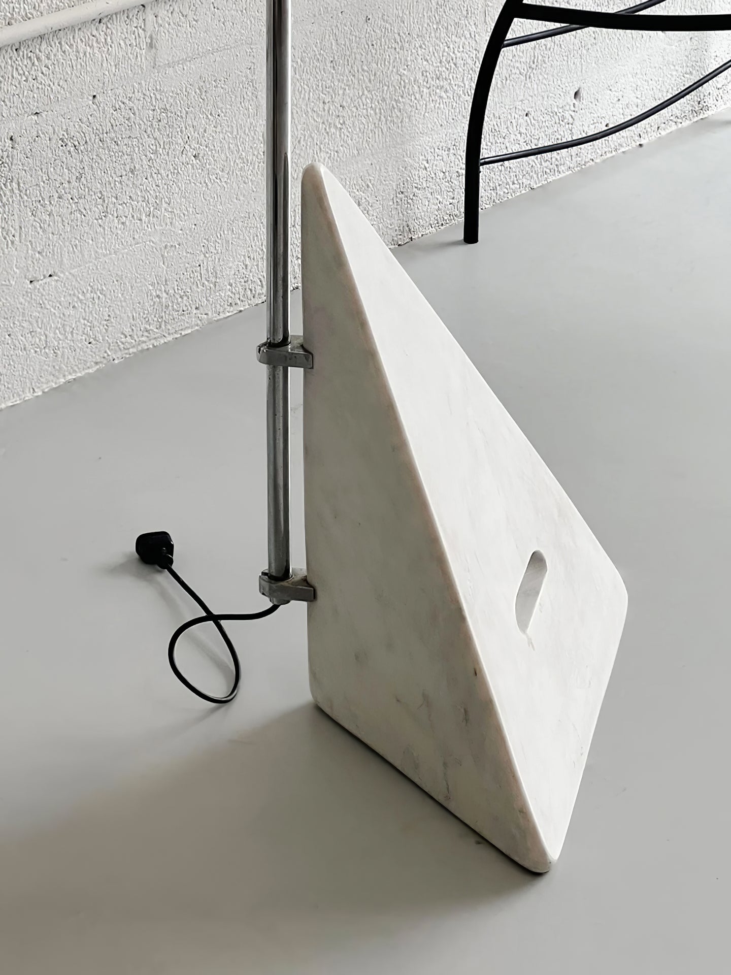 Lampadaire moderne Seff en Marbre Blanc et gris