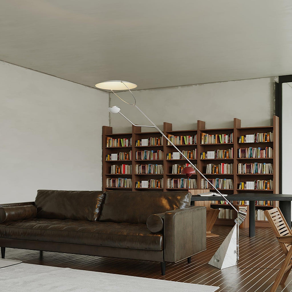 Lampadaire moderne Seff en Marbre Blanc et gris