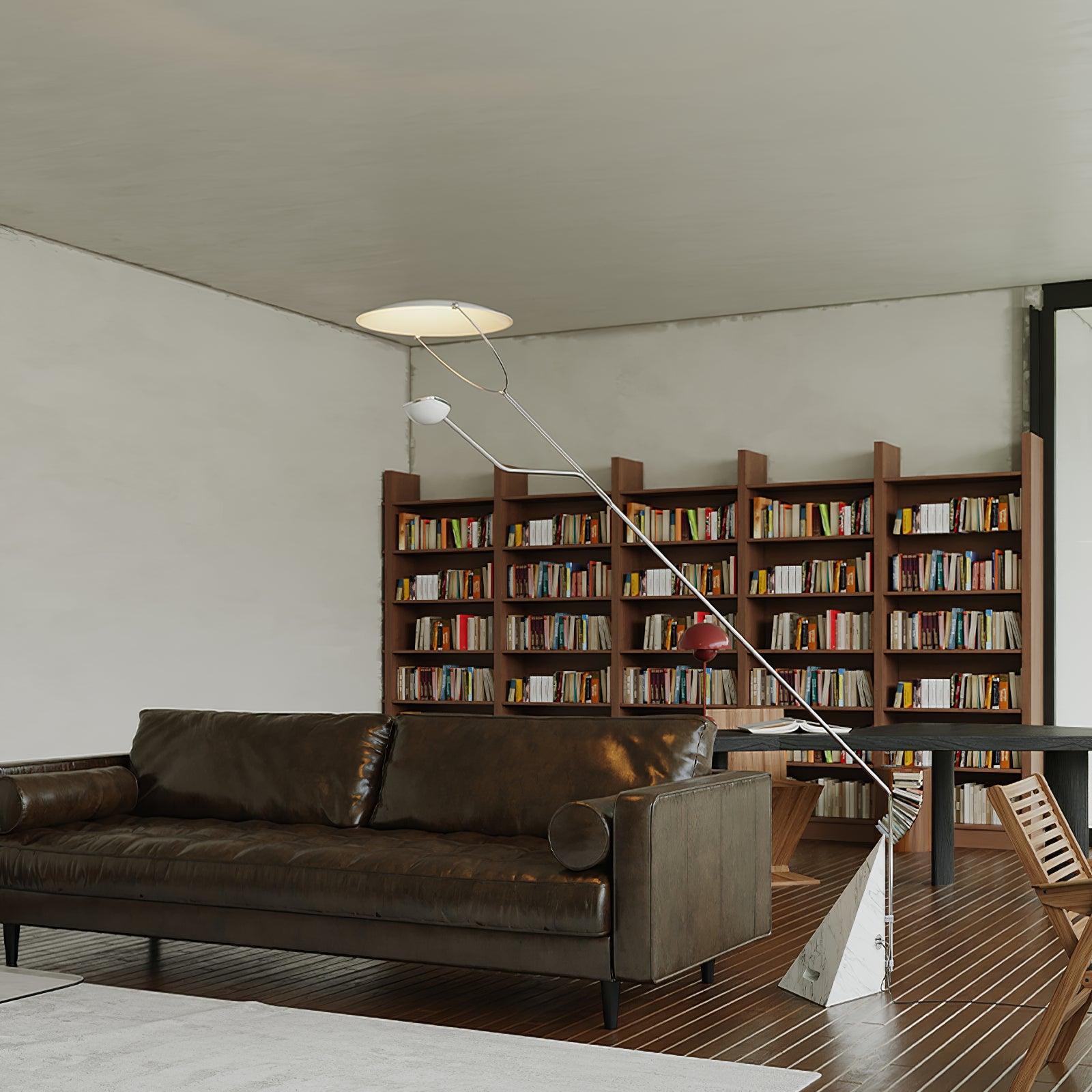 Lampadaire moderne Seff en Marbre Blanc et gris