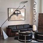 Lampadaire moderne Seff en Marbre Blanc et gris