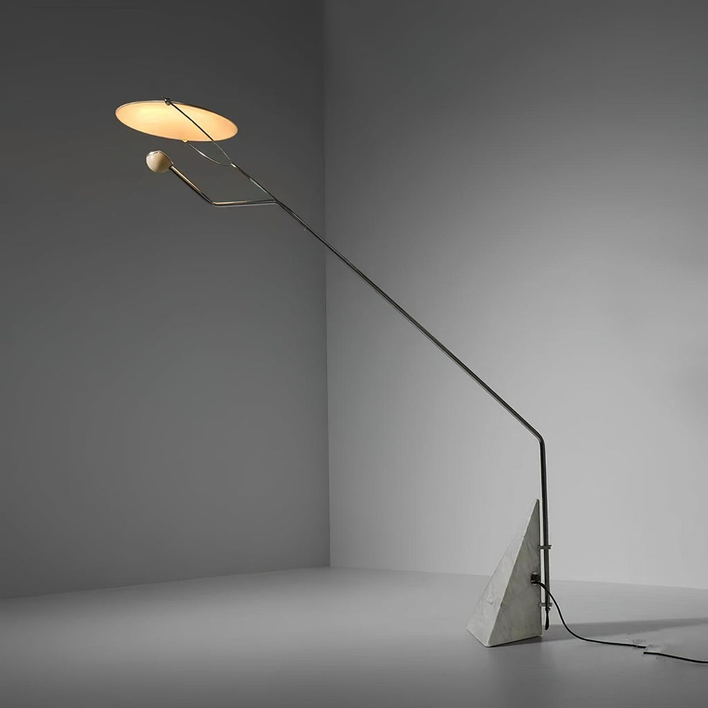 Lampadaire moderne Seff en Marbre Blanc et gris