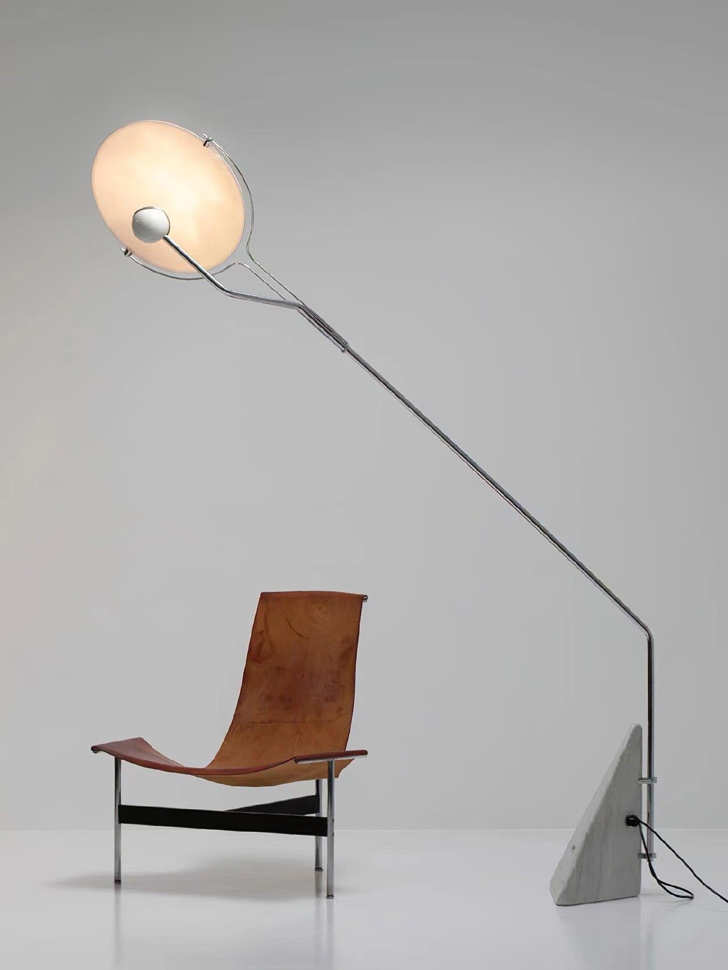 Lampadaire moderne Seff en Marbre Blanc et gris