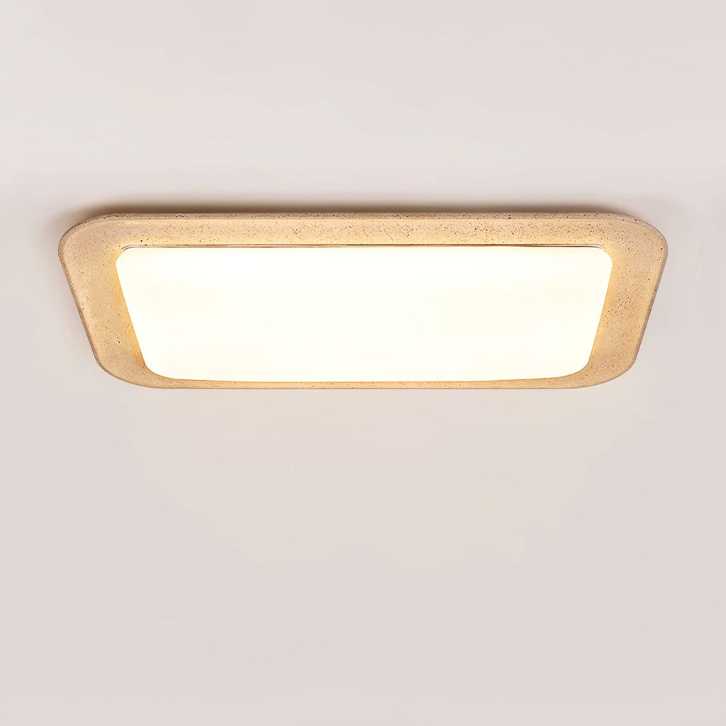 Plafonnier moderne Maxim en Travertin jaune et blanc