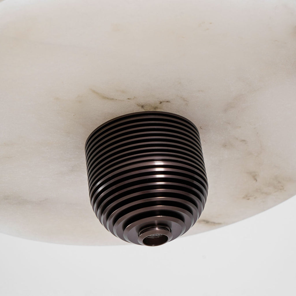 Suspension moderne Lambert en Albâtre Noir et blanc