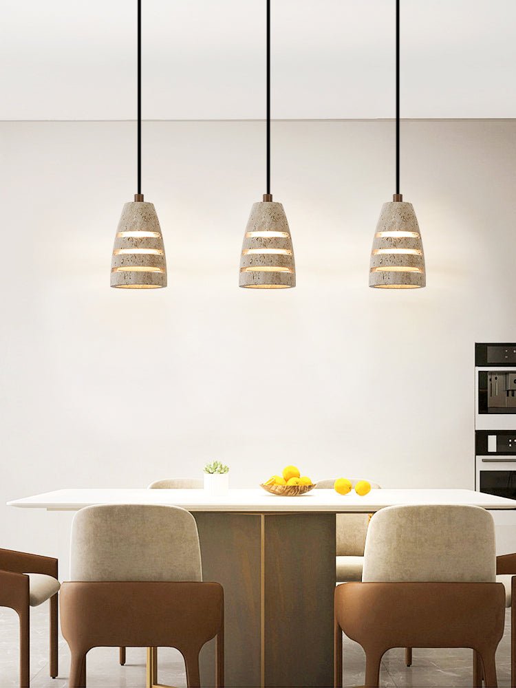 Suspension moderne Balen en Travertin jaune