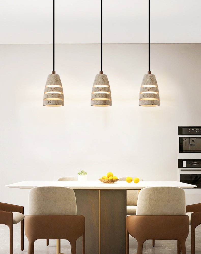 Suspension moderne Balen en Travertin jaune