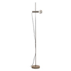 Lampadaire moderne Isaac en Acier inoxydable et beige marbre base