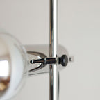 Lampadaire moderne Isaac en Acier inoxydable et beige marbre base