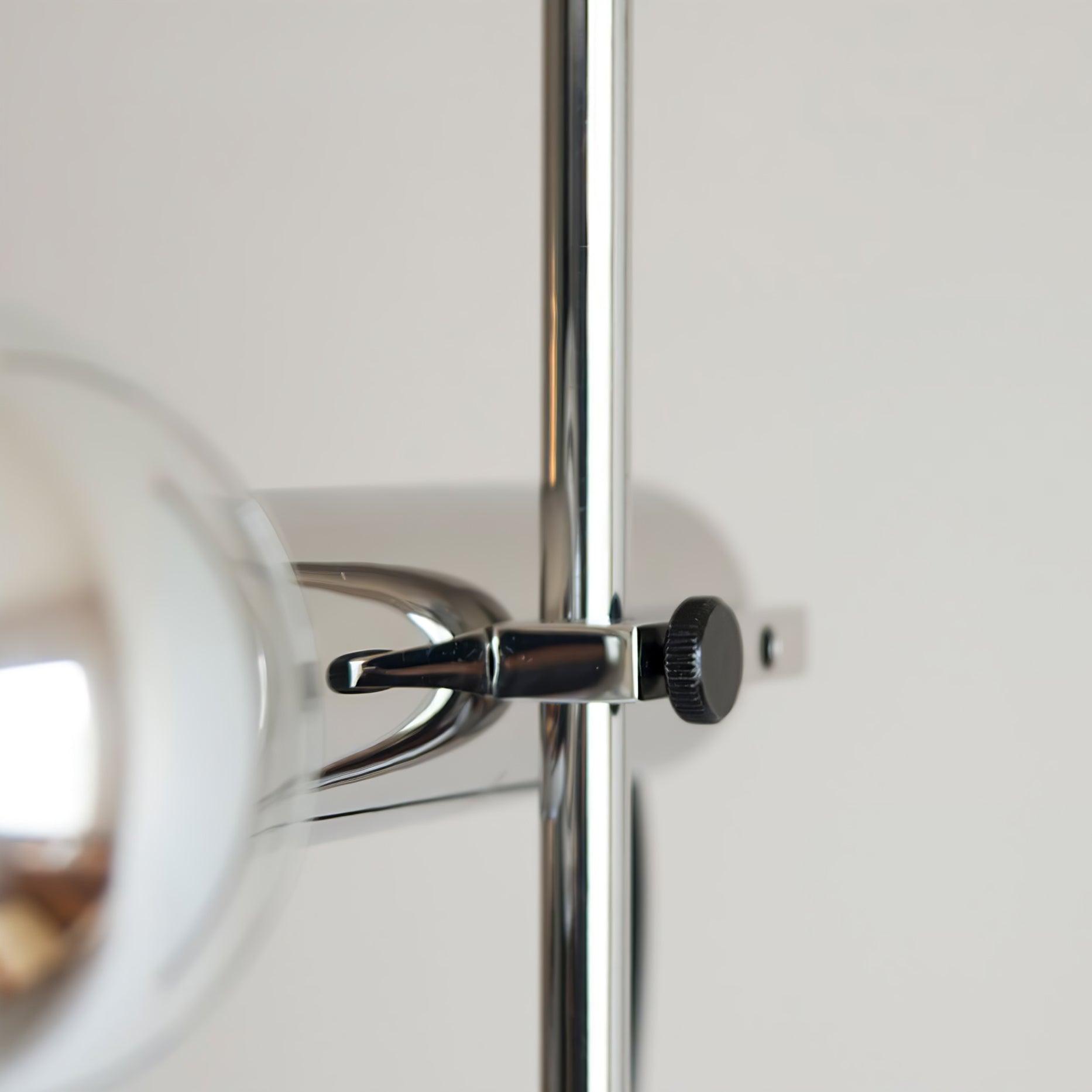 Lampadaire moderne Isaac en Acier inoxydable et beige marbre base
