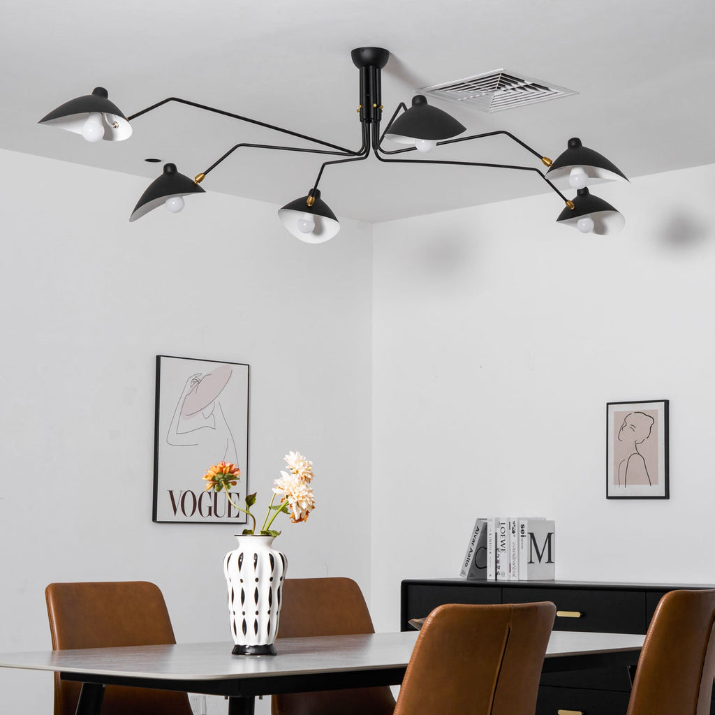 Plafonnier moderne Ems en Métal, Aluminium, Laiton Blanc