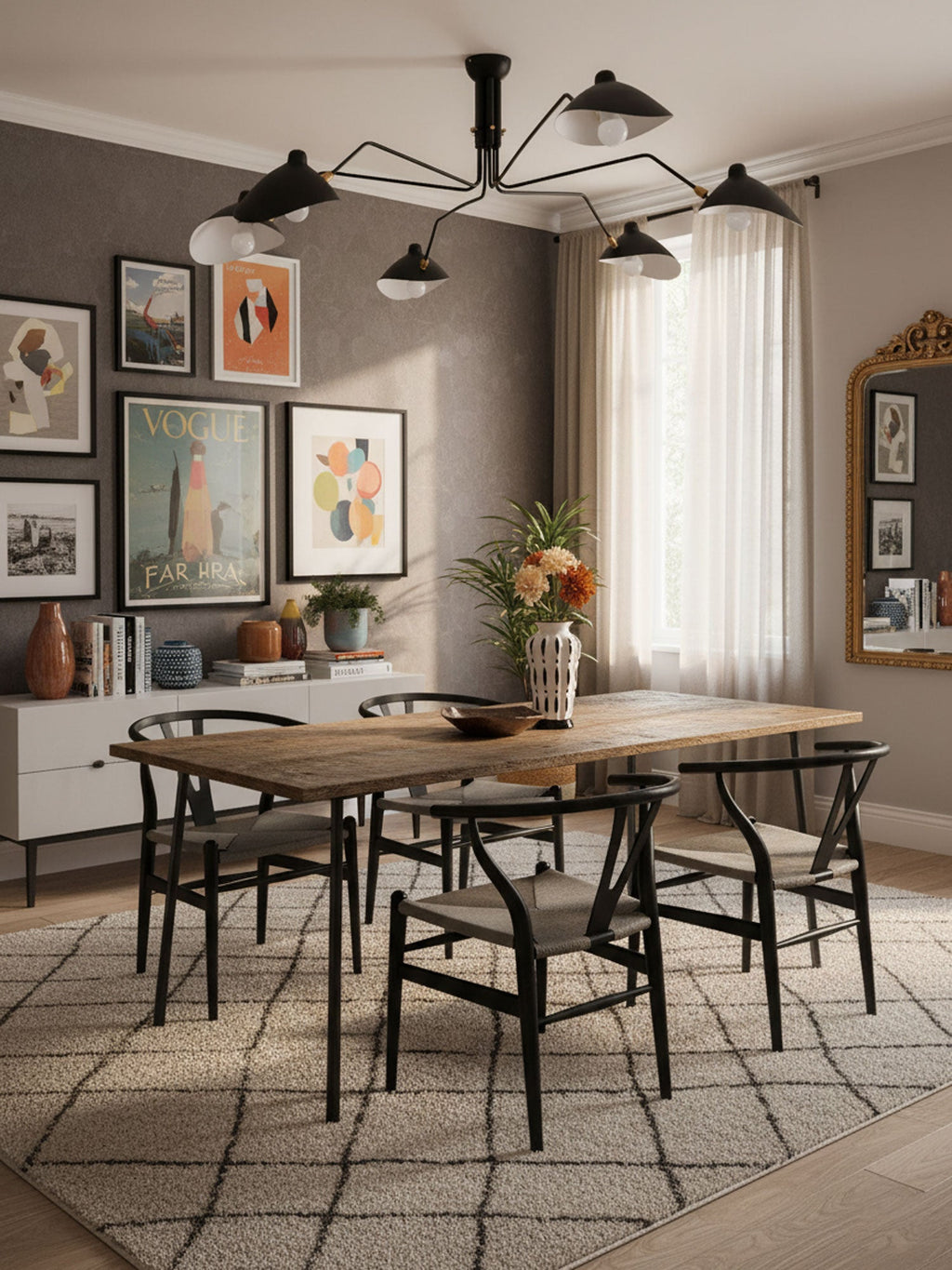 Plafonnier moderne Ems en Métal, Aluminium, Laiton Noir