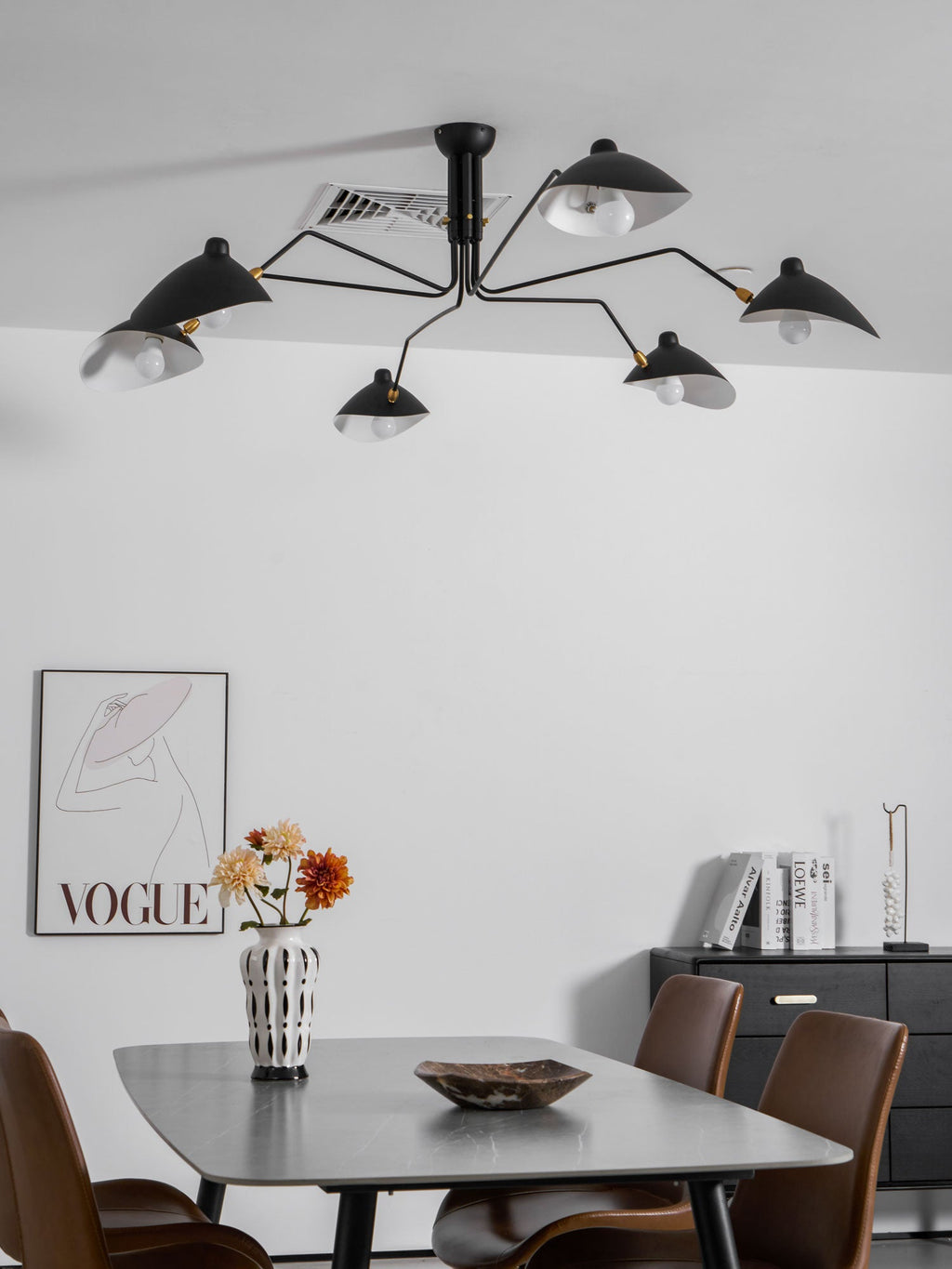 Plafonnier moderne Ems en Métal, Aluminium, Laiton Blanc
