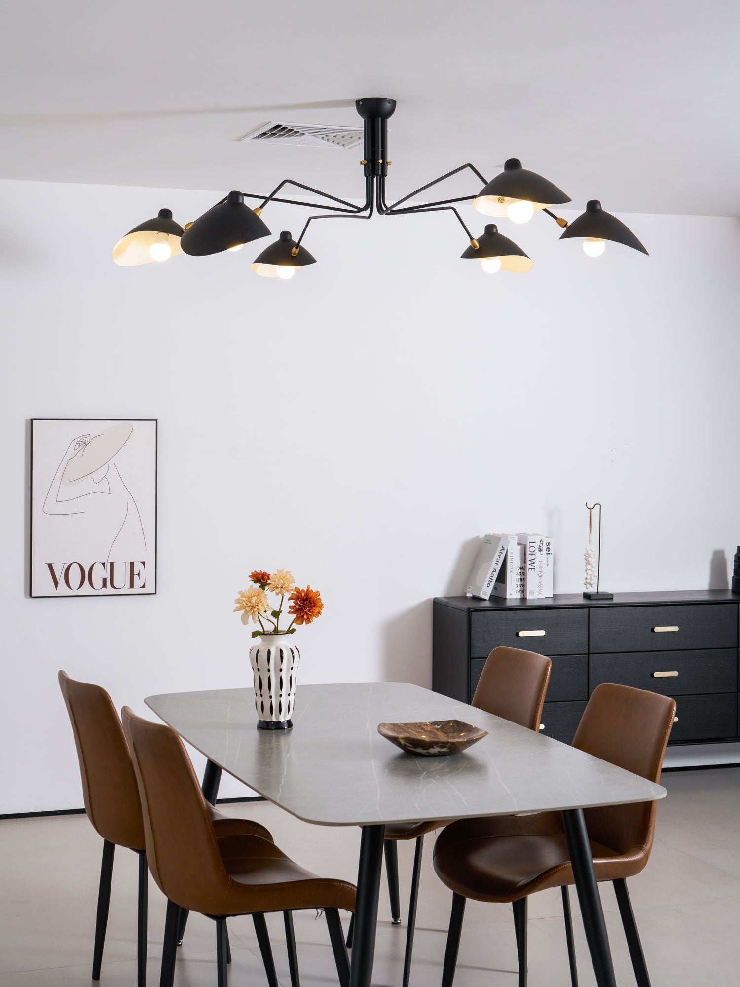 Plafonnier moderne Ems en Métal, Aluminium, Laiton Blanc