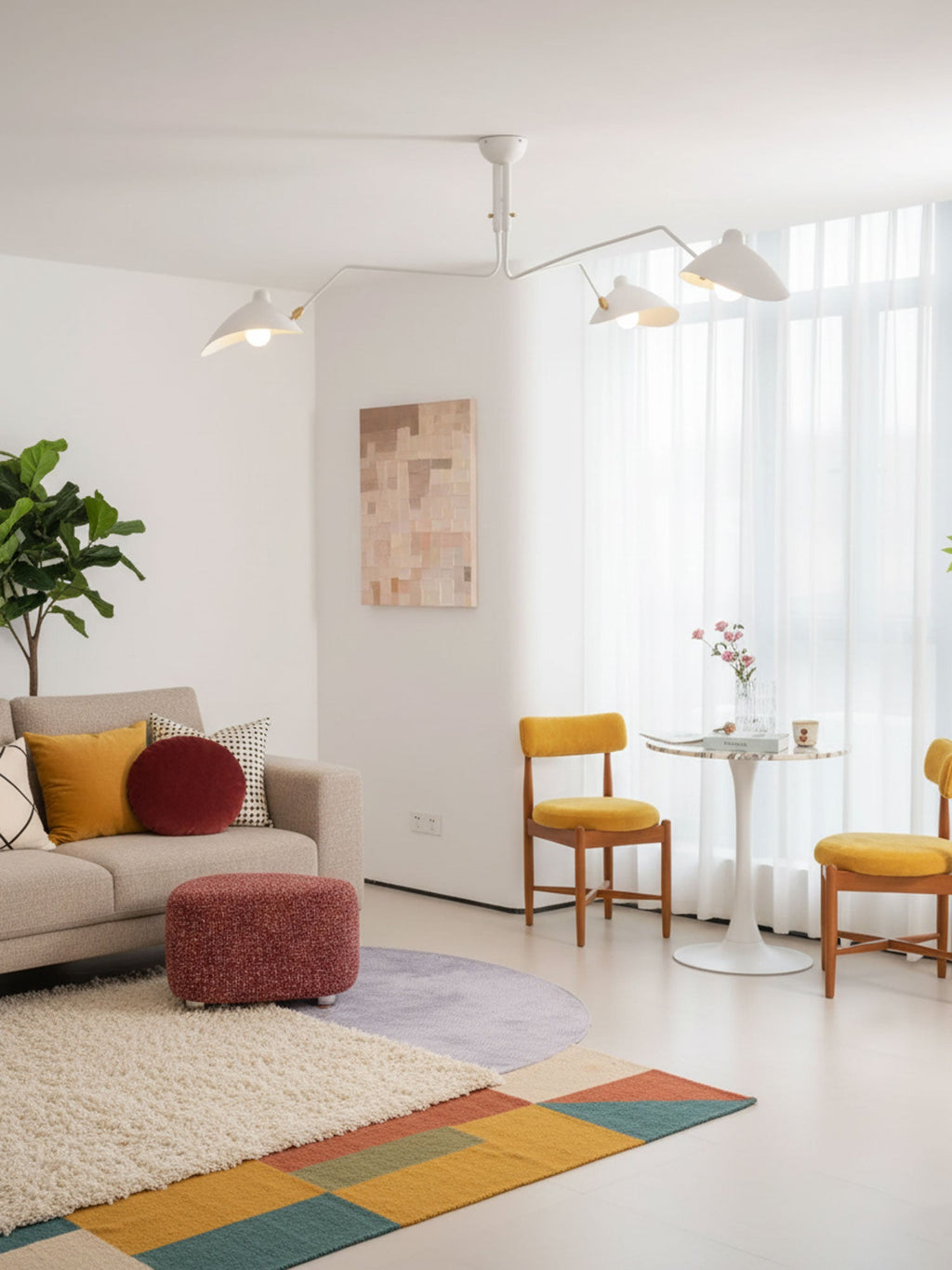 Plafonnier moderne Ems en Métal, Aluminium, Laiton Noir