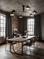 Plafonnier moderne Ems en Métal, Aluminium, Laiton Noir