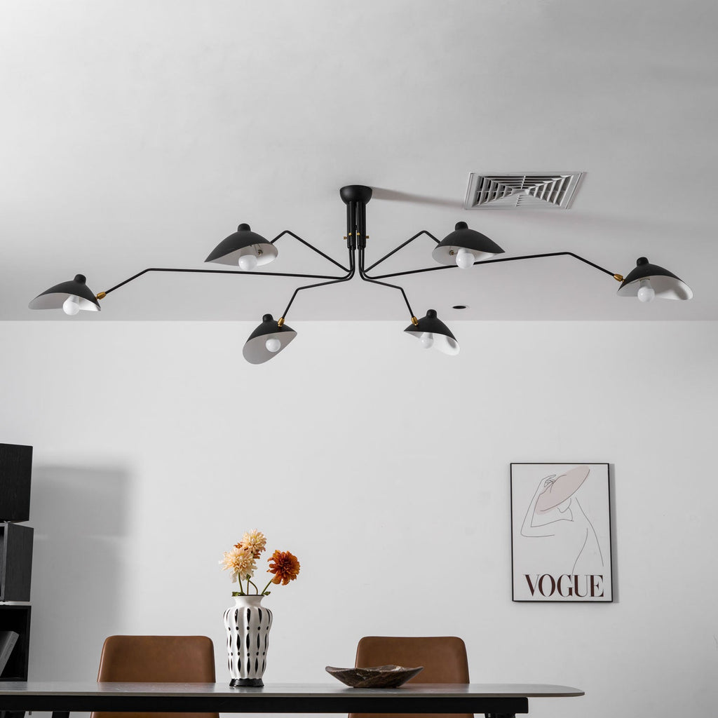 Plafonnier moderne Ems en Métal, Aluminium, Laiton Blanc