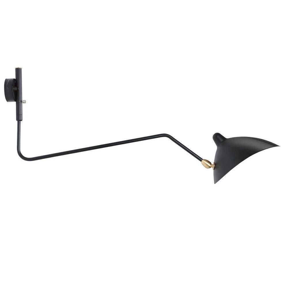 Applique murale moderne Ems en Métal, Aluminium, Laiton Noir