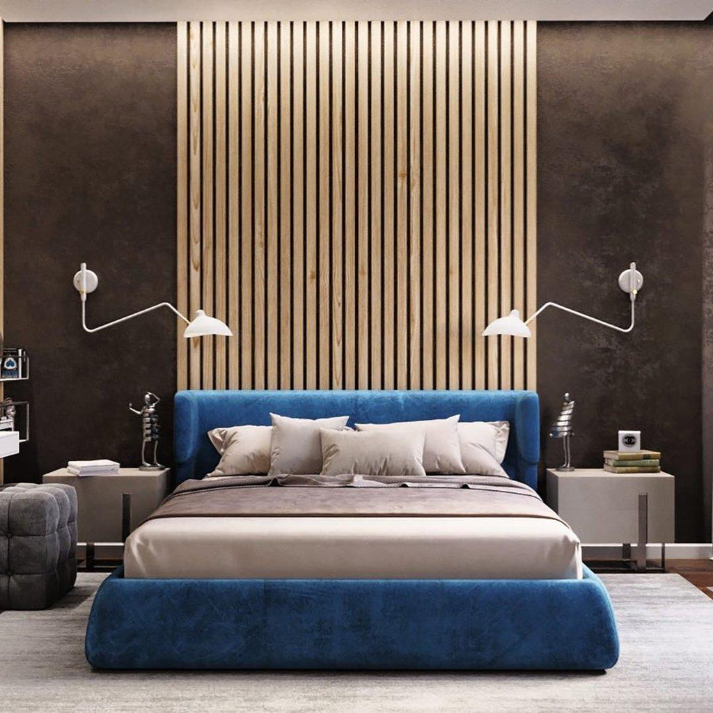 Applique murale moderne Ems en Métal, Aluminium, Laiton Noir