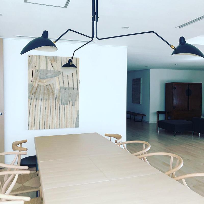 Plafonnier moderne Ems en Métal, Aluminium, Laiton Noir