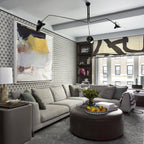 Plafonnier moderne Ems en Métal, Aluminium, Laiton Noir