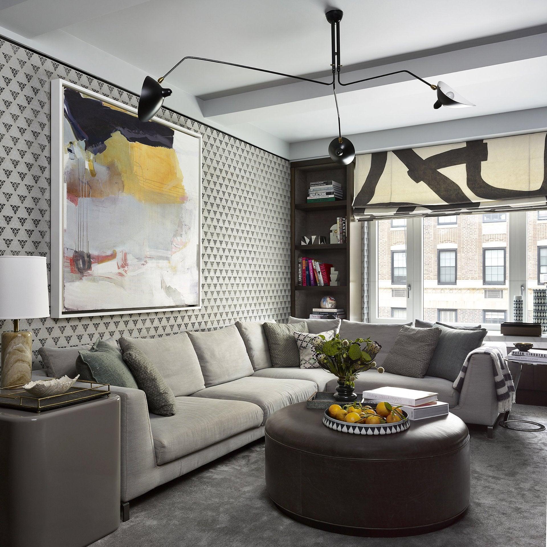 Plafonnier moderne Ems en Métal, Aluminium, Laiton Noir