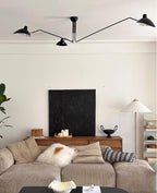 Plafonnier moderne Ems en Métal, Aluminium, Laiton Noir