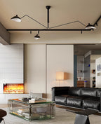 Plafonnier moderne Ems en Métal, Aluminium, Laiton Noir