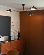 Plafonnier moderne Ems en Métal, Aluminium, Laiton Noir