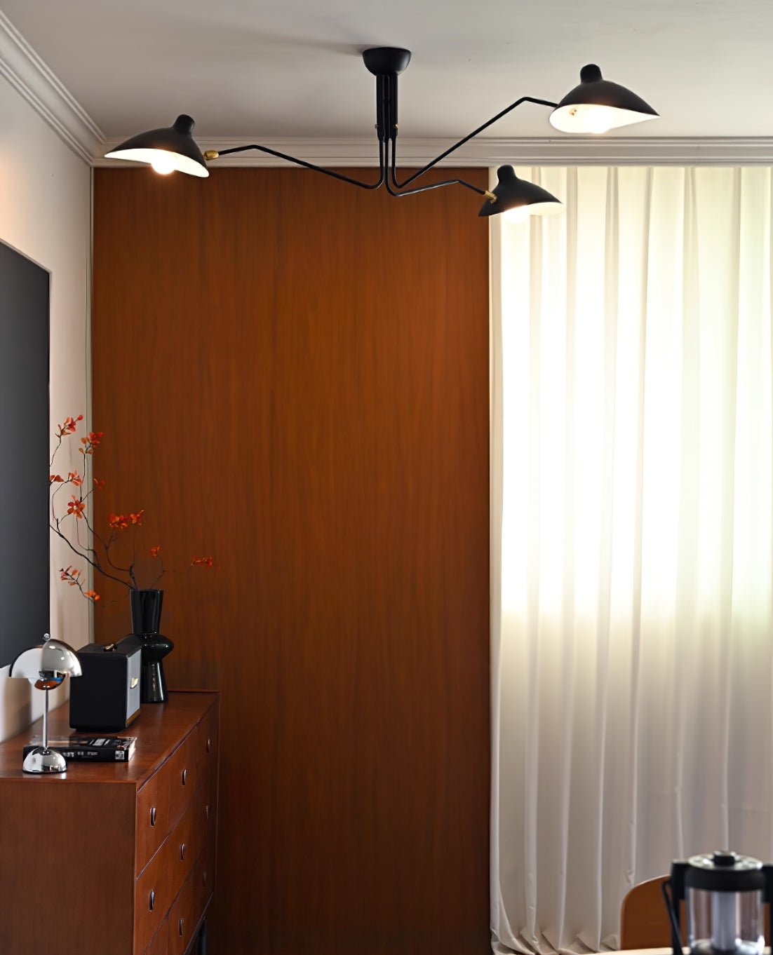 Plafonnier moderne Ems en Métal, Aluminium, Laiton Noir