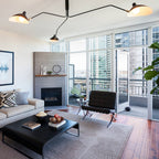 Plafonnier moderne Ems en Métal, Aluminium, Laiton Noir