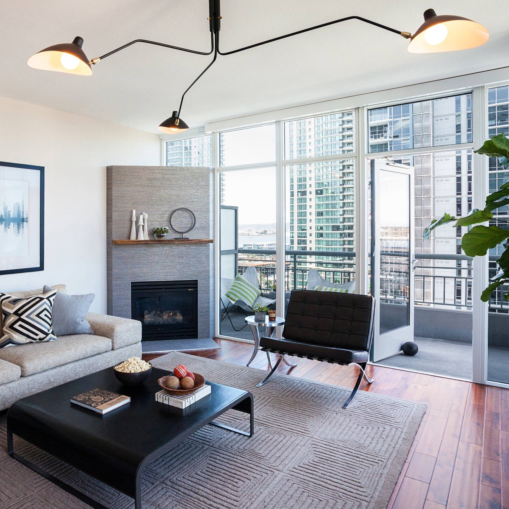 Plafonnier moderne Ems en Métal, Aluminium, Laiton Noir