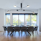 Plafonnier moderne Ems en Métal, Aluminium, Laiton Noir