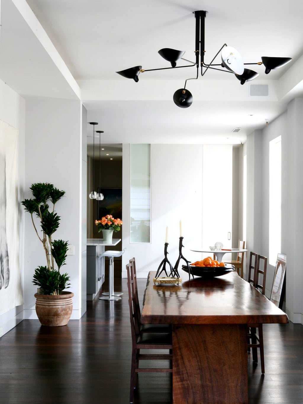 Plafonnier moderne Ems en Métal, Aluminium, Laiton Noir