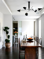 Plafonnier moderne Ems en Métal, Aluminium, Laiton Noir