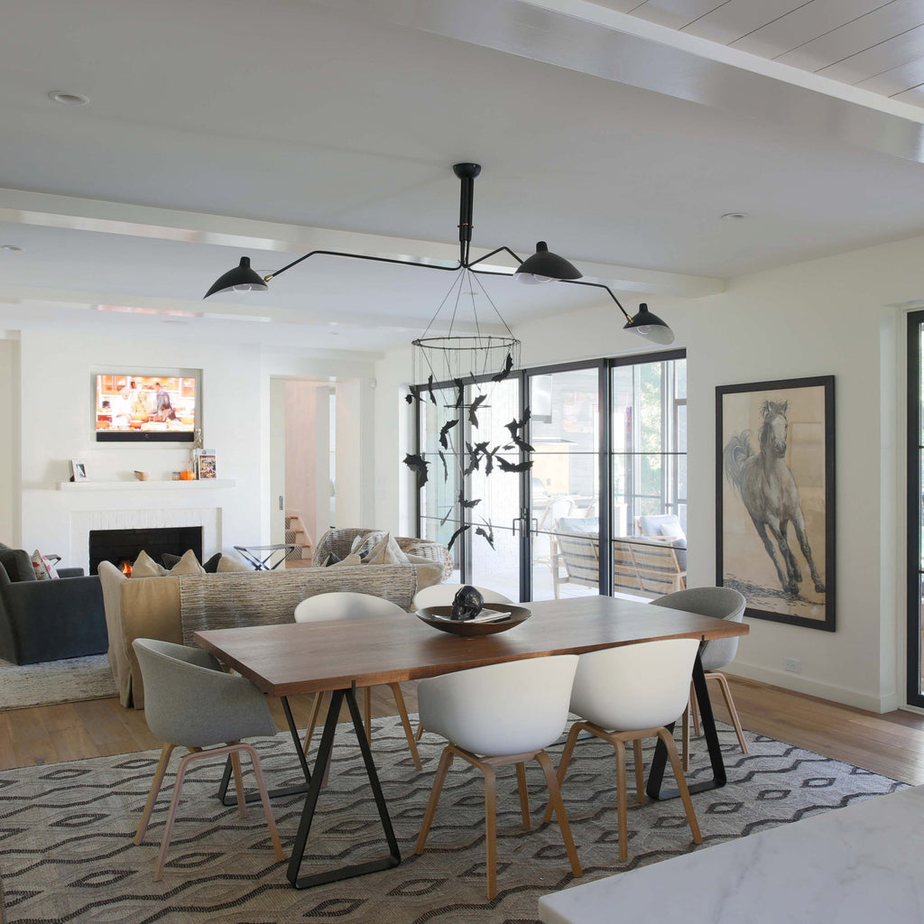 Plafonnier moderne Ems en Métal, Aluminium, Laiton Noir