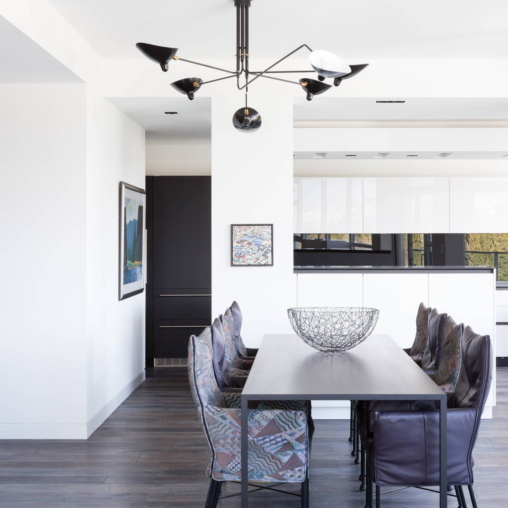 Plafonnier moderne Ems en Métal, Aluminium, Laiton Noir