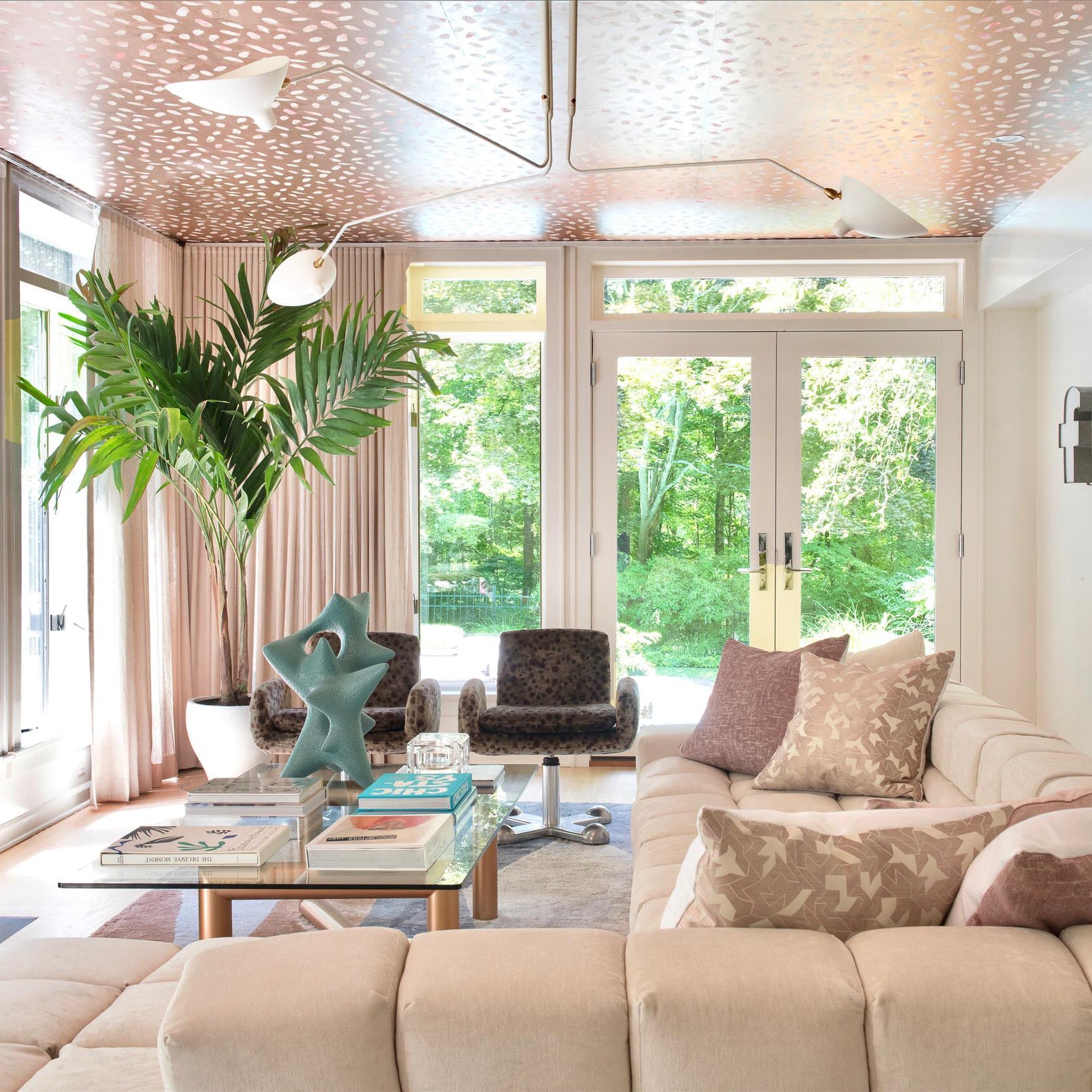 Plafonnier moderne Ems en Métal, Aluminium, Laiton Noir