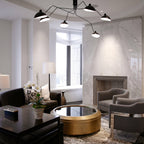 Plafonnier moderne Ems en Métal, Aluminium, Laiton Noir