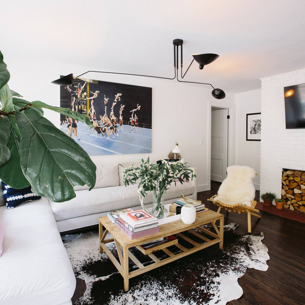 Plafonnier moderne Ems en Métal, Aluminium, Laiton Noir