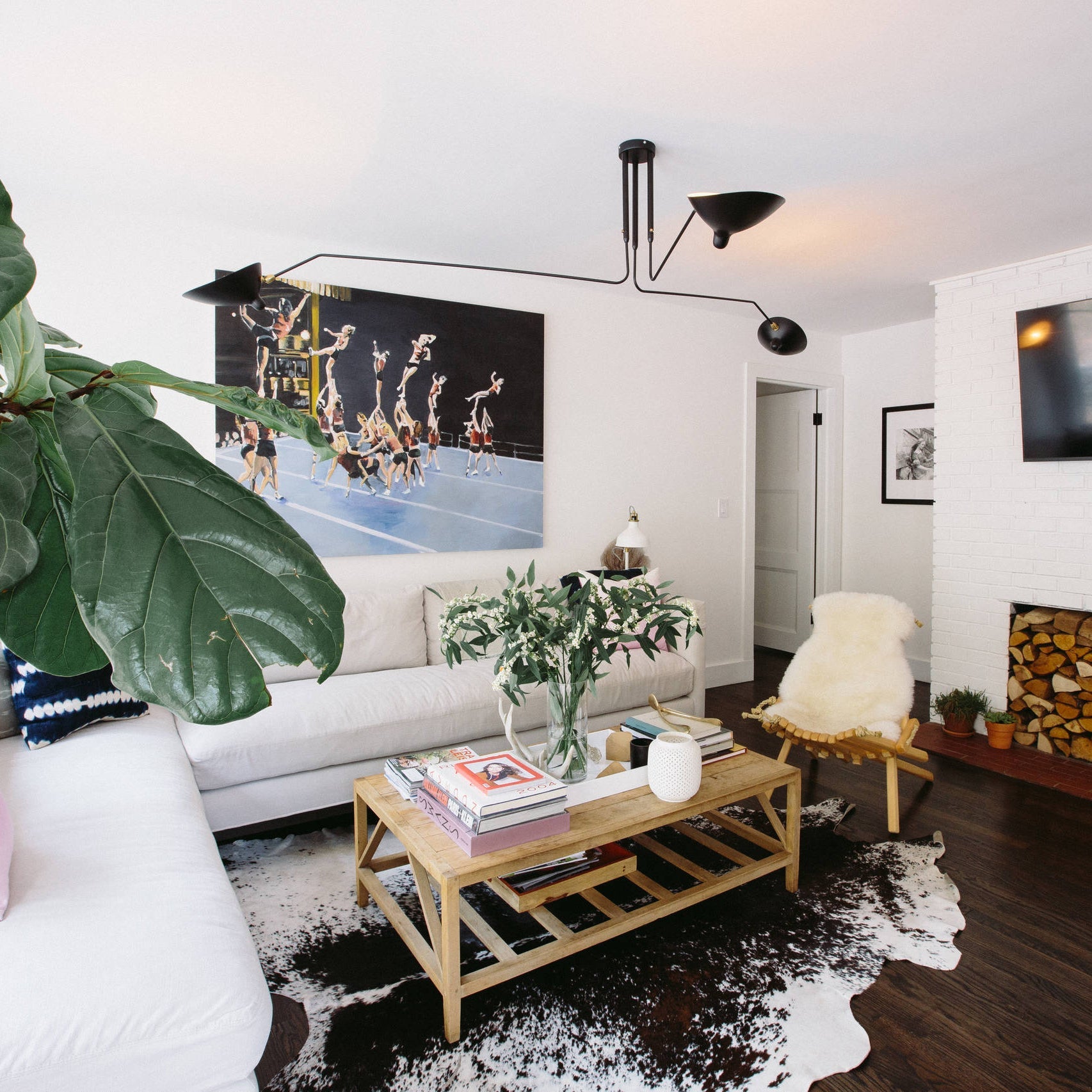 Plafonnier moderne Ems en Métal, Aluminium, Laiton Noir