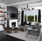 Plafonnier moderne Ems en Métal, Aluminium, Laiton Noir