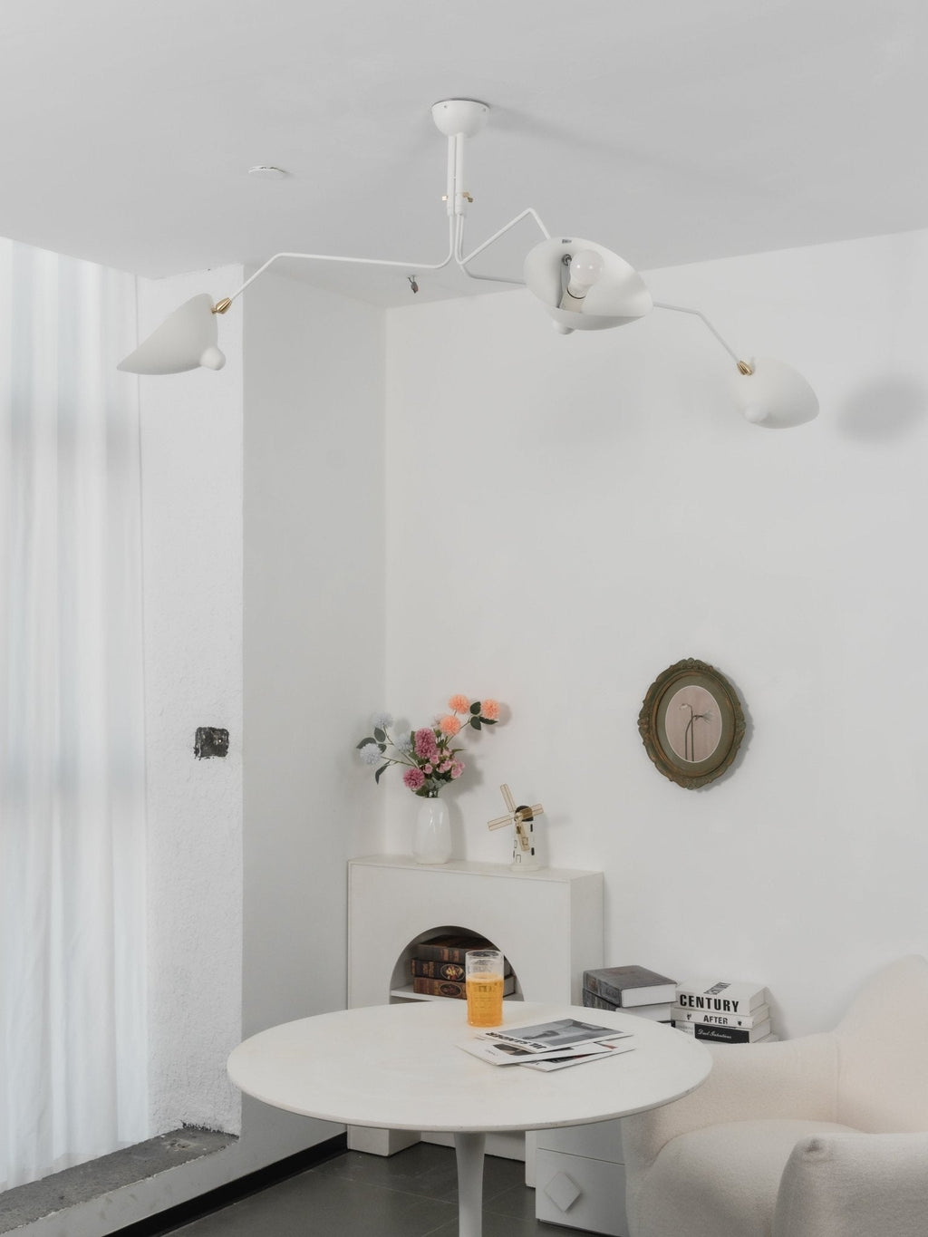 Plafonnier moderne Ems en Métal, Aluminium, Laiton Blanc