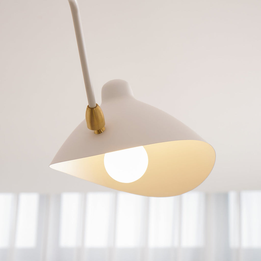 Plafonnier moderne Ems en Métal, Aluminium, Laiton Blanc