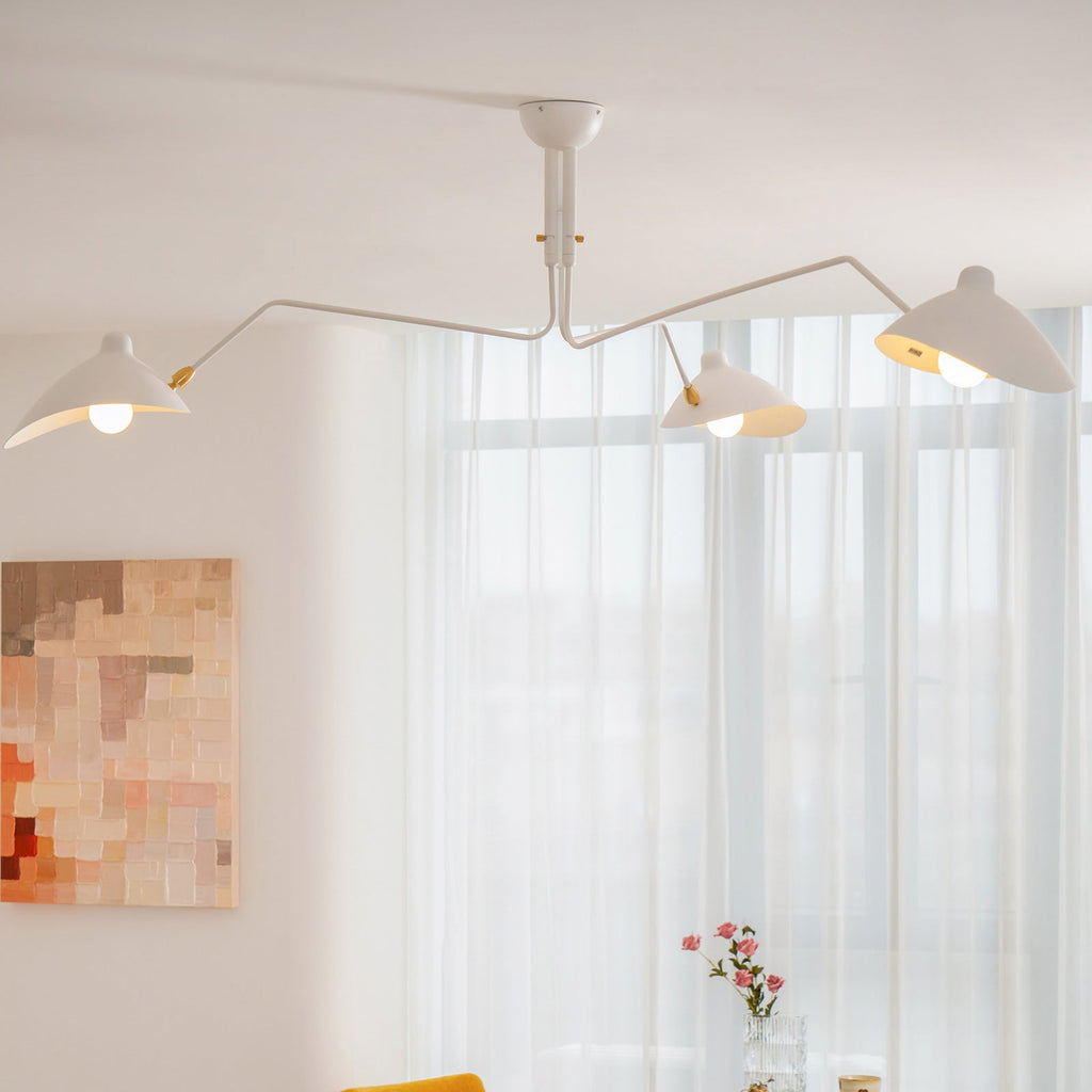 Plafonnier moderne Ems en Métal, Aluminium, Laiton Blanc