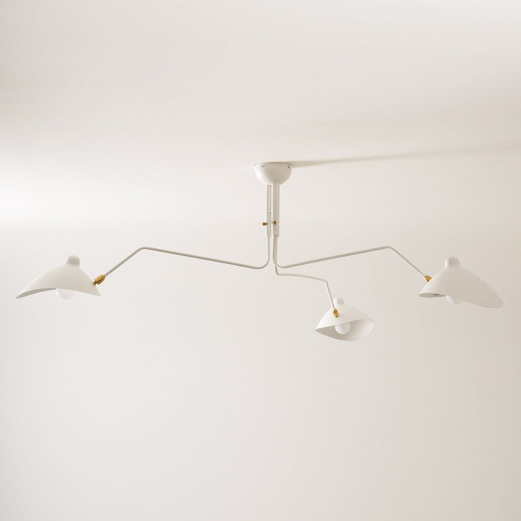 Plafonnier moderne Ems en Métal, Aluminium, Laiton Blanc
