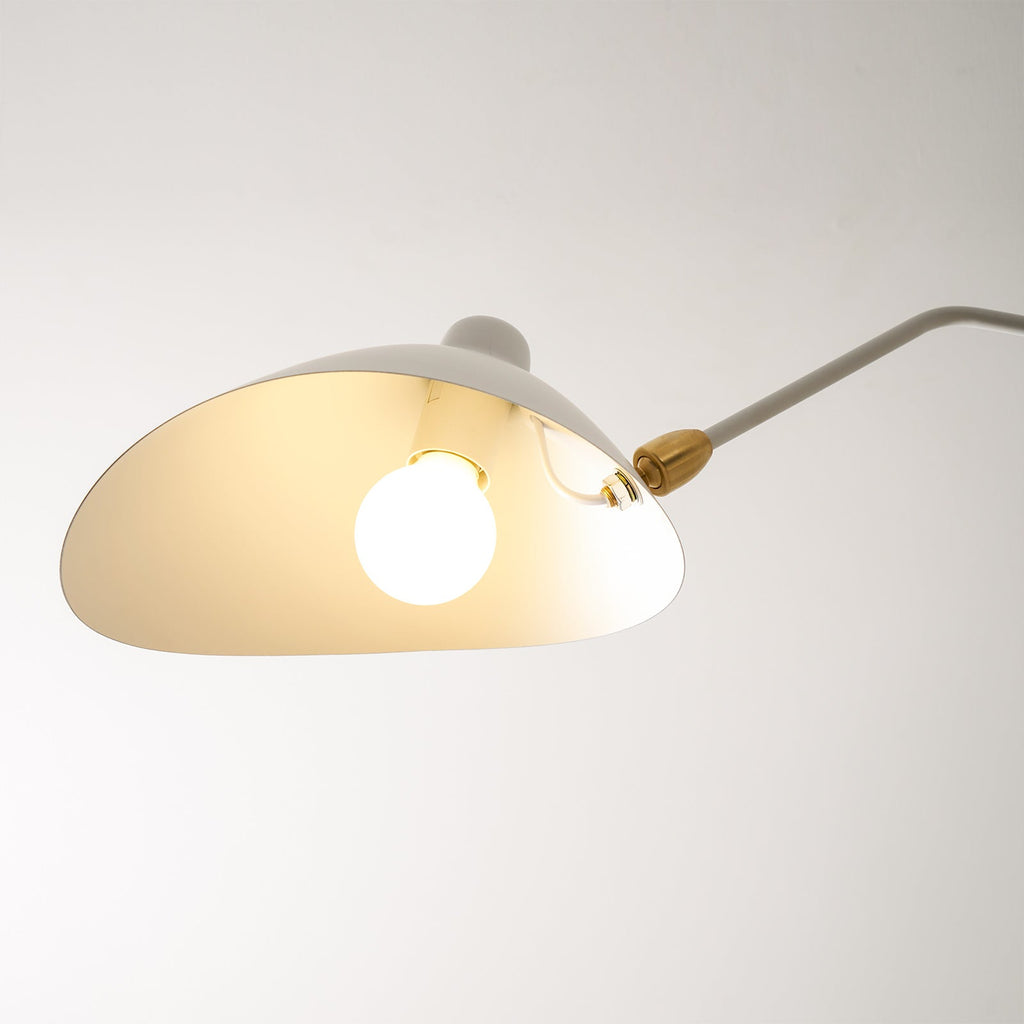 Plafonnier moderne Ems en Métal, Aluminium, Laiton Blanc