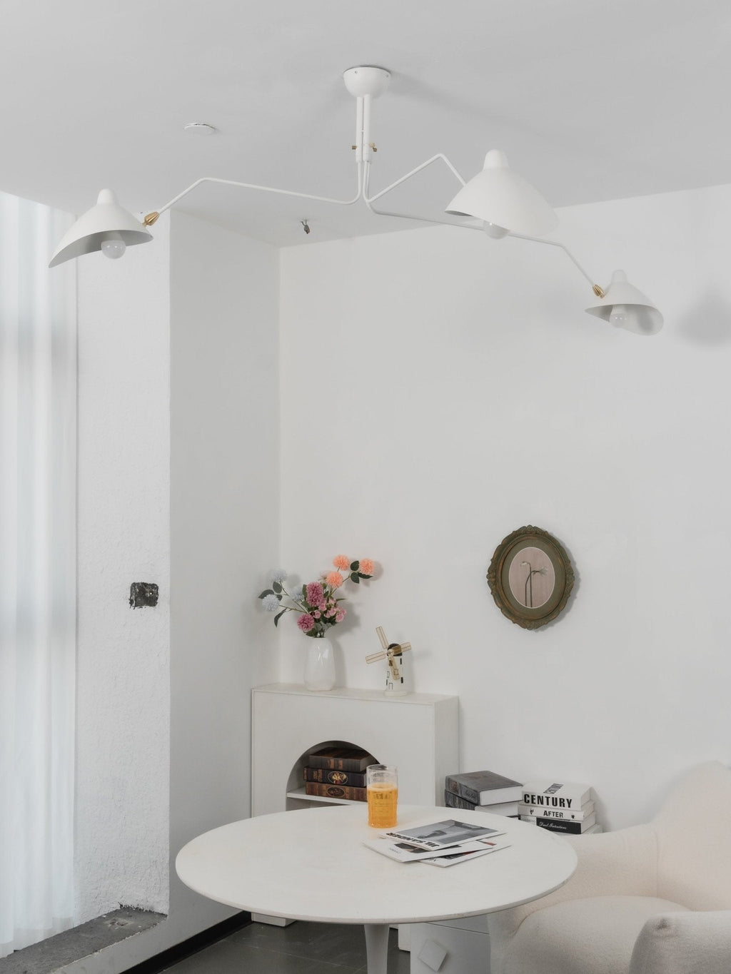 Plafonnier moderne Ems en Métal, Aluminium, Laiton Blanc