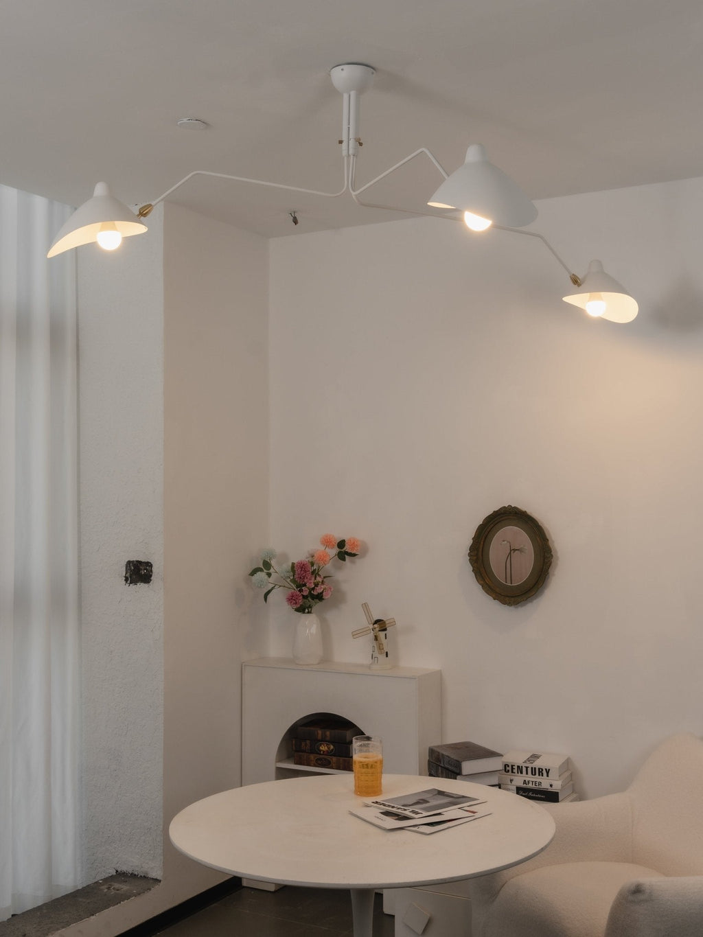 Plafonnier moderne Ems en Métal, Aluminium, Laiton Blanc
