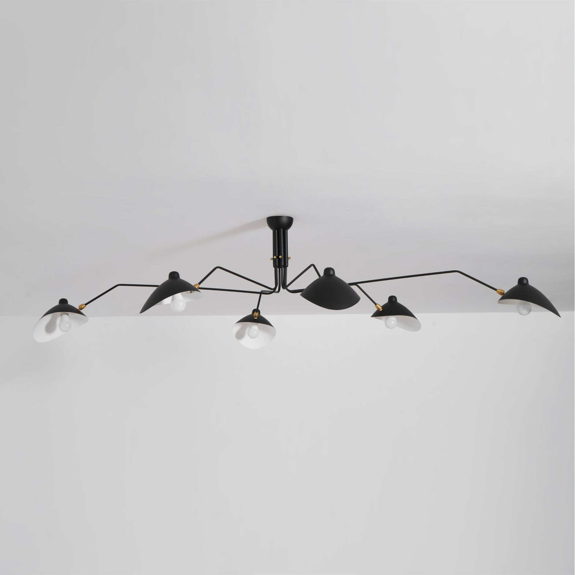 Plafonnier moderne Ems en Métal, Aluminium, Laiton Blanc