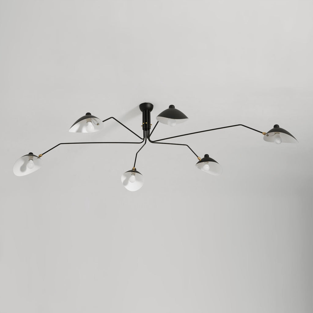 Plafonnier moderne Ems en Métal, Aluminium, Laiton Blanc